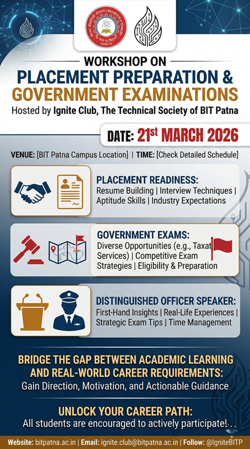 Workshop on Placement Preparation & Government Examinations